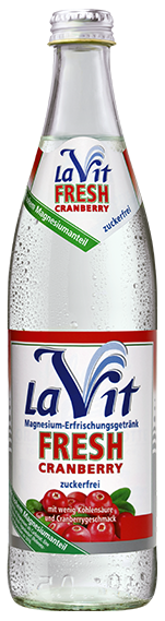 FlascheLaVit_Fresh_Cranberry_transp2 LaVit Magnesium-Erfrischungsgetränk Fesh Cranberry